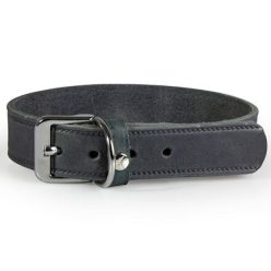   Das Lederband kutyanyakörv Weinheim széles gránitszürke 37-42cm