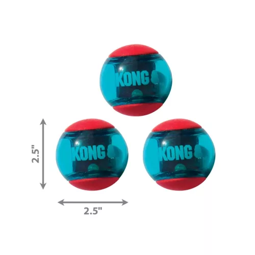 KONG Squeezz Action kutyajáték piros M 3db