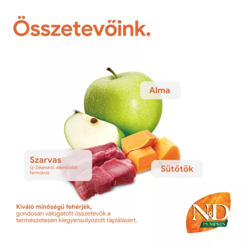 N&D Pumpkin Szarvas & Alma Felnőtt Száraz Macskaeledel 300g