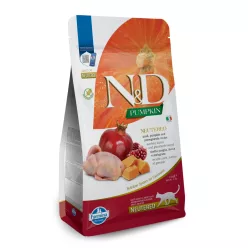   N&D Pumpkin Fürj & Gránátalma Felnőtt Száraz Macskaeledel 1,5kg