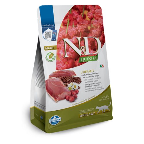 N&D Quinoa Urinary Kacsa Száraz Macskaeledel 300g