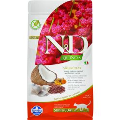 N&D Quinoa Skin&Coat száraz macskaeledel hering 1,5kg