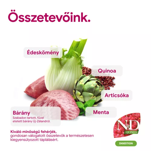 N&D Quinoa Digestion Bárány Száraz Macskaeledel 1,5kg