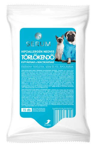 Serum törlőkendő hypollergén 15db