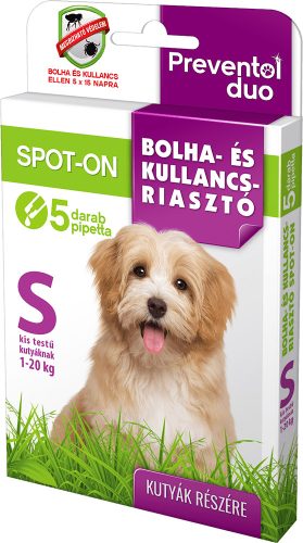 Preventol spot-on kullancs és bolha ellen kutyáknak 1-20kg S