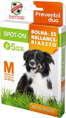 Preventol spot-on kullancs és bolha ellen kutyáknak 20-40kg M