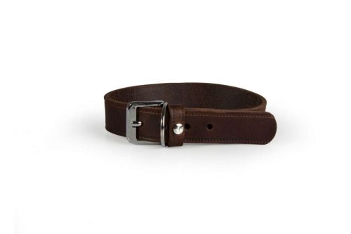 Das Lederband kutyanyakörv Weinheim széles mokka 37-42cm