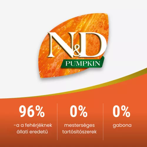 N&D Pumpkin Csirke & Gránátalma Felnőtt Mini Száraz Kutyaeledel 800g