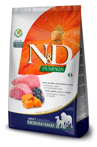 N&D Grain Free bárány&áfonya sütőtökkel adult medium&large száraz kutyaeledel 2,5kg