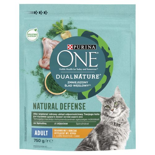 Purina One Dual Nature adult száraz macskaeledel csirke 750g