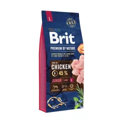 Brit Premium by Nature száraz kutyaeledel large junior 15kg