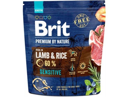 BRIT Premium by Nature sensitive kutyaeledel bárány&rizs 1kg