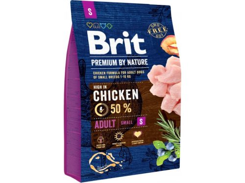 BRIT Premium by Nature small adult kutyaeledel csirke 3kg