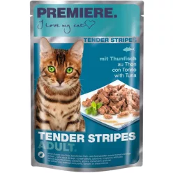 Premiere Tender Stripes macska tasak adult tonhal 28x85g