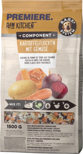 Premiere Raw Kitchen kutya burgonyapehely zöldségekkel 1,5kg