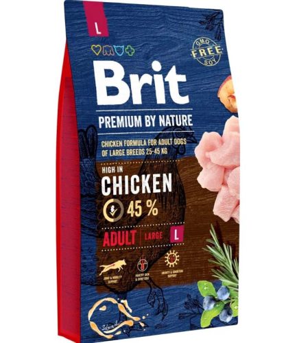 Brit Premium by Nature száraz kutyaeledel adult L 8kg