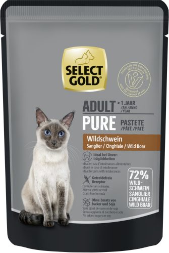 Select Gold Pure macska tasak adult vaddisznó 12x85g