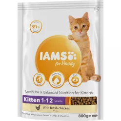 IAMS Vitality száraz macskaeledel kitten csirke 800g
