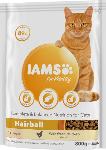 IAMS Vitality macska szárazeledel adult hairball csirke 800g