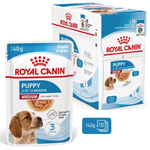 Royal Canin Size Health Nutrition Medium puppy kutya tasak 10x140g