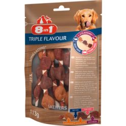 8in1 Triple Flavour Skewers kutya rágórúd 113g