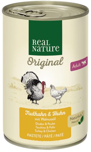 Real Nature Original macska konzerv adult pulyka&csirke 6x400g