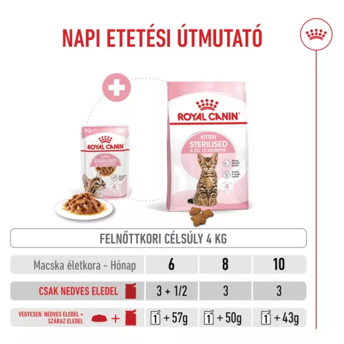 Royal Canin Feline Health Nutrition macska tasak kitten steril 12x85g