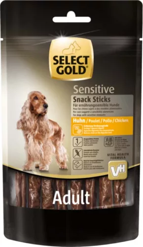 Select Gold Sensitive Snack Sticks kutya jutalomfalat emésztőrendszeri problémákra csirke 85g