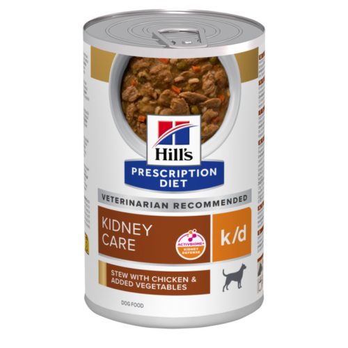 HILLS Prescription Diet kutya konzerv vesekímélő k/d csirke 12x354g