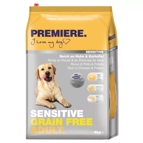 Premiere Sensitive Grain Free adult száraz kutyaeledel csirke&burgonya 4kg