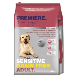   Premiere Sensitive Grain Free adult száraz kutyaeledel marha&burgonya 4kg