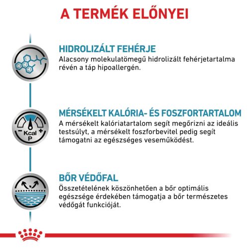 Royal Canin Veterinary Hypoallerg mc hipoallergén alacsony kalória száraz kutyaeledel 7kg