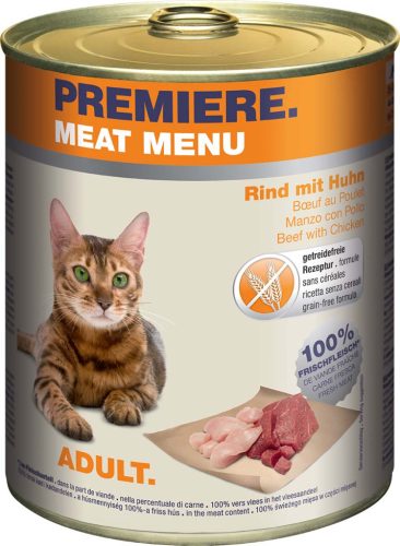 Premiere Meat Menu macska konzerv adult marha&csirke 6x800g