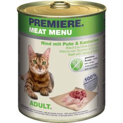   Premiere Meat Menu macska konzerv adult marha&pulyka&nyúl 6x800g