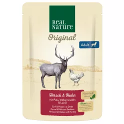 Real Nature Original kutya tasak adult szarvas&csirke 6x300g