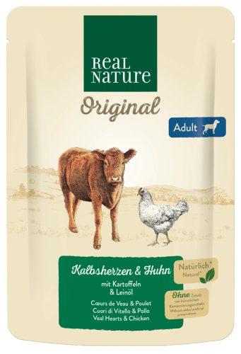 Real Nature Original kutya tasak adult borjúszív&csirke 6x300g
