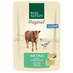 Real Nature Original kutya tasak junior borjú&csirke 6x300g