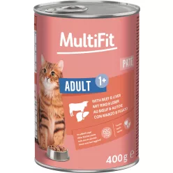 MultiFit macska konzerv paté adult marha&máj 6x400g