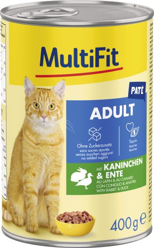 MultiFit macska konzerv paté adult nyúl&kacsa 6x400g