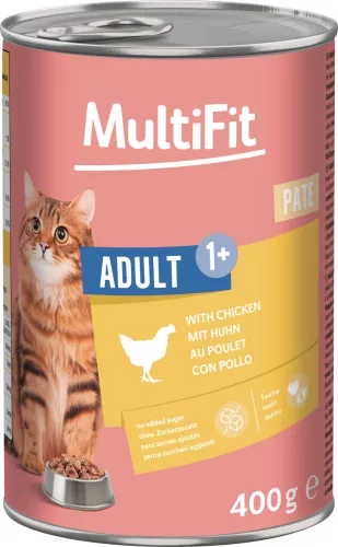 MultiFit macska konzerv paté adult csirke 6x400g
