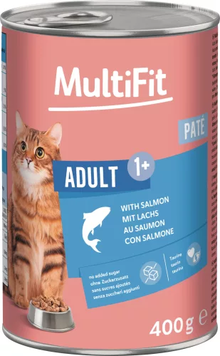 MultiFit macska konzerv paté adult lazac 6x400g