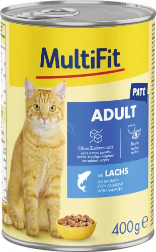 MultiFit macska konzerv paté adult lazac 6x400g