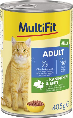 MultiFit macska konzerv zselé adult nyúl&kacsa 6x400g