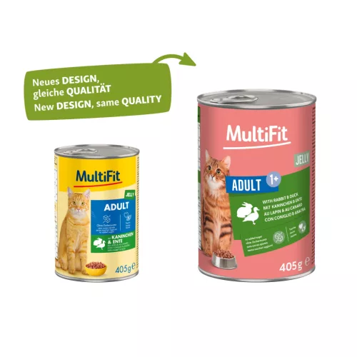 MultiFit macska konzerv zselé adult nyúl&kacsa 6x400g
