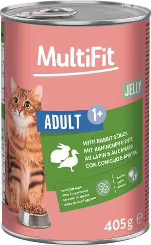 MultiFit macska konzerv zselé adult nyúl&kacsa 6x400g