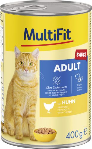 MultiFit macska konzerv szósz adult csirke 6x400g