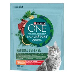   Purina One Dual Nature száraz macskaeledel steril marha 750g