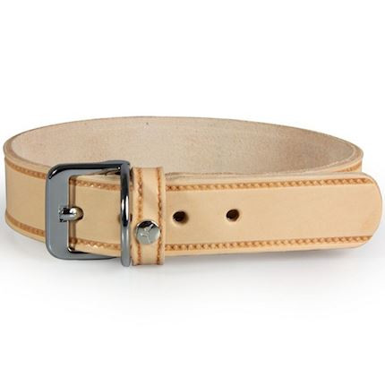 Das Lederband kutyanyakörv Weinheim széles natúr 47-53cm