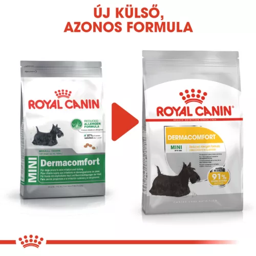 Royal Canin Canine Care Nutrition Mini adult Dermacomfort száraz kutyaeledel 3kg