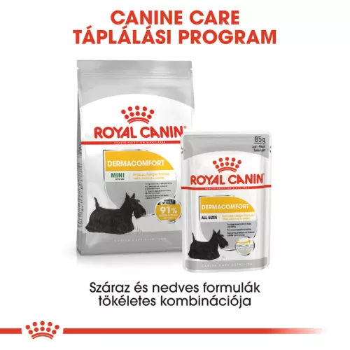 Royal Canin Canine Care Nutrition Mini adult Dermacomfort száraz kutyaeledel 3kg
